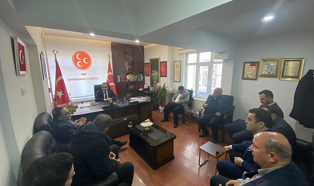 VELİ BÖKE'DEN MHP İL BAŞKANI DEMİRÖZ'E HAYIRLI OLSUN ZİYARETİ