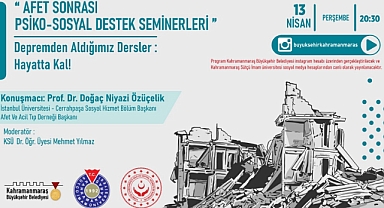 Afet Sonrası Psiko-Sosyal Destek Seminerleri Başlıyor!