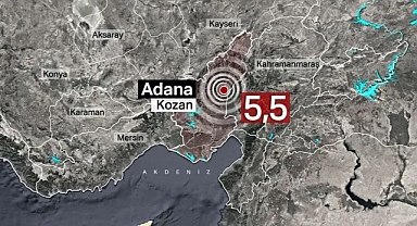 Adana Kozan'da 5,5 Büyüklüğünde Deprem