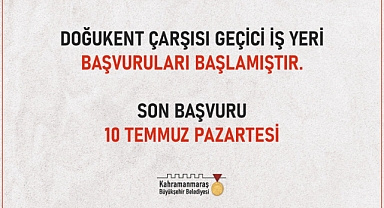 Doğukent Geçici Çarşıda Başvurular Başladı!