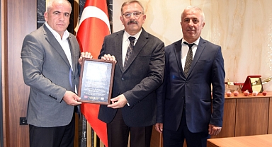 Başkan Koçkat ve Duman'dan Başkan Aydın'a Ziyaret