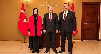 VALİ ALİ HAMZA PEHLİVAN, HALEF ve SELEF İL MİLLİ EĞİTİM MÜDÜRLERİNİ KABUL ETTİ
