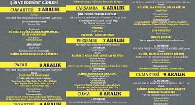 4. Uluslararası Kahramanmaraş Şiir ve Edebiyat Günleri Başlıyor!