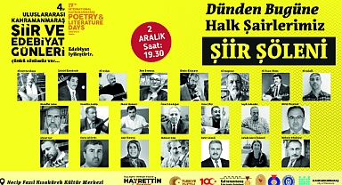 4.Uluslararası Kahramanmaraş Şiir ve Edebiyat Günleri 2 Aralık’ta Başlıyor