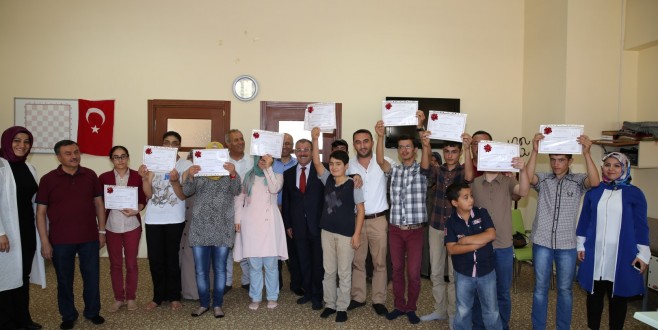AFŞİN'DE ENGELLİLERE KURS BİTİRME BELGELERİ DÜZENLENEN TÖRENLE VERİLDİ…
