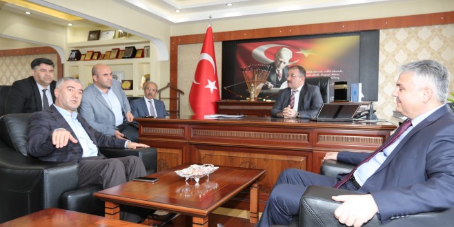 CUMHURBAŞKANI BAŞDANIŞMANI TURAN VE GENEL MÜDÜR PALAKOĞLU AFŞİN BELEDİYESİNİ ZİYARET ETTİ…