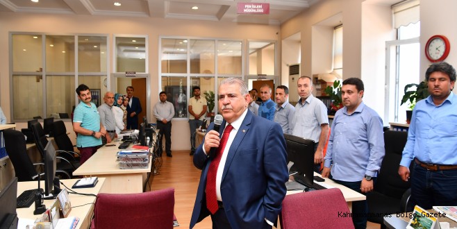 BAŞKAN MAHÇİÇEK, PERSONELLE BAYRAMLAŞTI