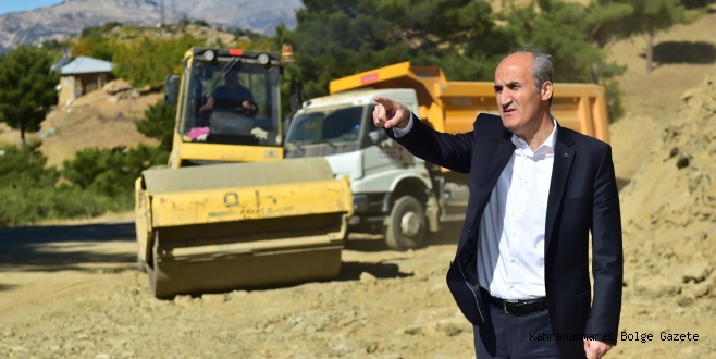 BAŞKAN OKAY’’GÜVENLİ BİR ULAŞIM İÇİN DAĞI ERİTİP YOL YAPTIK’’