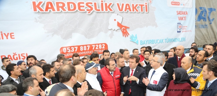 BAYIR-BUCAK TÜRMENLERİNE 46 YARDIM TIR’I GÖNDERİLDİ