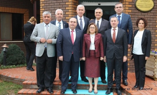 KMTSO Başkanı Kemal Karaküçük ve Bölge Oda Başkanları Fatma Şahin’i ziyaret etti