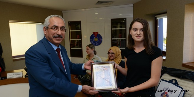 KSÜ’DE EĞİTİM GÖREN BOSNA-HERSEK’Lİ ÖĞRENCİLER REKTÖR DEVECİ’Yİ ZİYARET