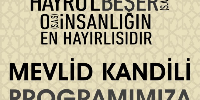 Merdan Ahlak Kültür ve Çevre Derneği'nden Mevlid Kandili Kutlaması
