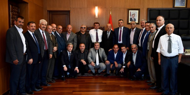 MUHTARLARDAN BAŞKAN ERKOÇ’A ZİYARET