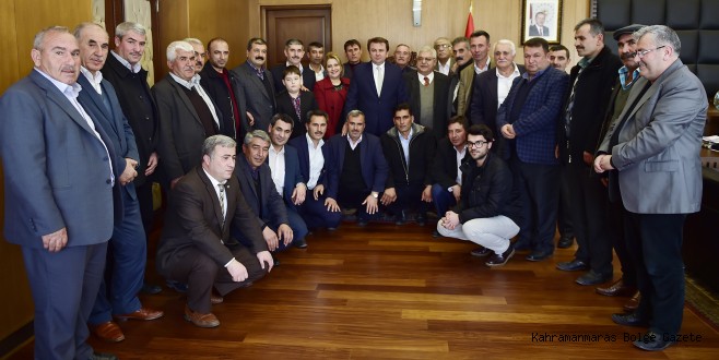 MUHTARLARDAN BAŞKAN ERKOÇ’A ZİYARET
