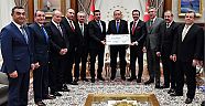 15 Temmuz Yardım Çeki Cumhurbaşkanı Erdoğan’a sunuldu