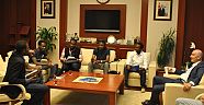 Afrikalı Öğrenci Birliği, HKÜ Rektörü Yılmaz'ı Ziyaret Etti.