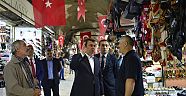 BAŞKAN ERKOÇ AYAKKABICILAR ÇARŞISI’NDA…