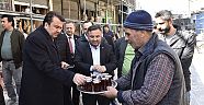 BAŞKAN ERKOÇ DEMİRCİLER ÇARŞISINDA