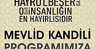 Merdan Ahlak Kültür ve Çevre Derneği'nden Mevlid Kandili Kutlaması