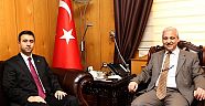 VALİ GÜVENÇER DSİ 20. BÖLGE MÜDÜRLÜĞÜNE ATANAN KÖLEOĞLU’NU MAKAMINDA KABUL ETTİ