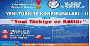 YENİ TÜRKİYE VE KÜLTÜR PANELİ 29 OCAK’TA.