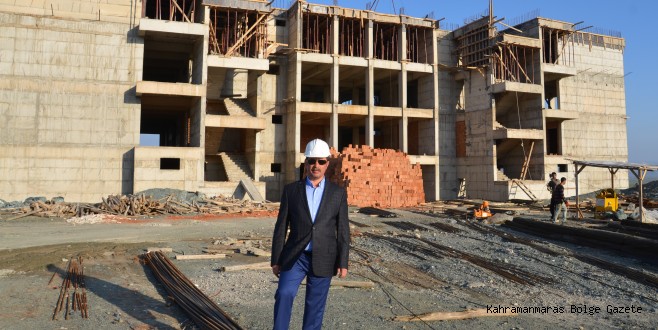 TÜRKOĞLU BELEDİYE BAŞKANI MESLEK YÜKSEK OKULU İNŞAATINI YERİNDE İNCELEDİ