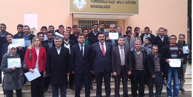 TÜRKOĞLUNDA ÇİFTÇİ KURSLARI TAMAMLANDI