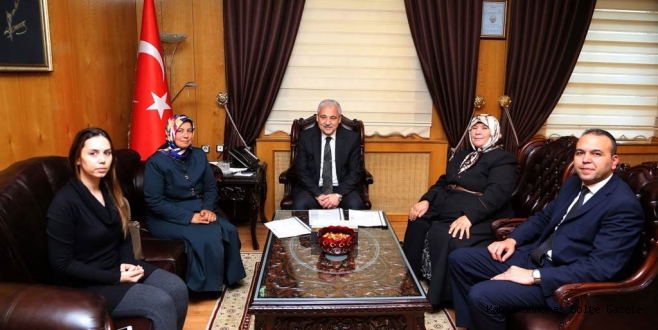 VALİ GÜVENÇER MİKRO KREDİ BÖLGE MÜDÜRÜ MUSTAFA PEHLİVAN VE MİKRO GİRİŞİMCİLERİ MAKAMINDA KABUL ETTİ